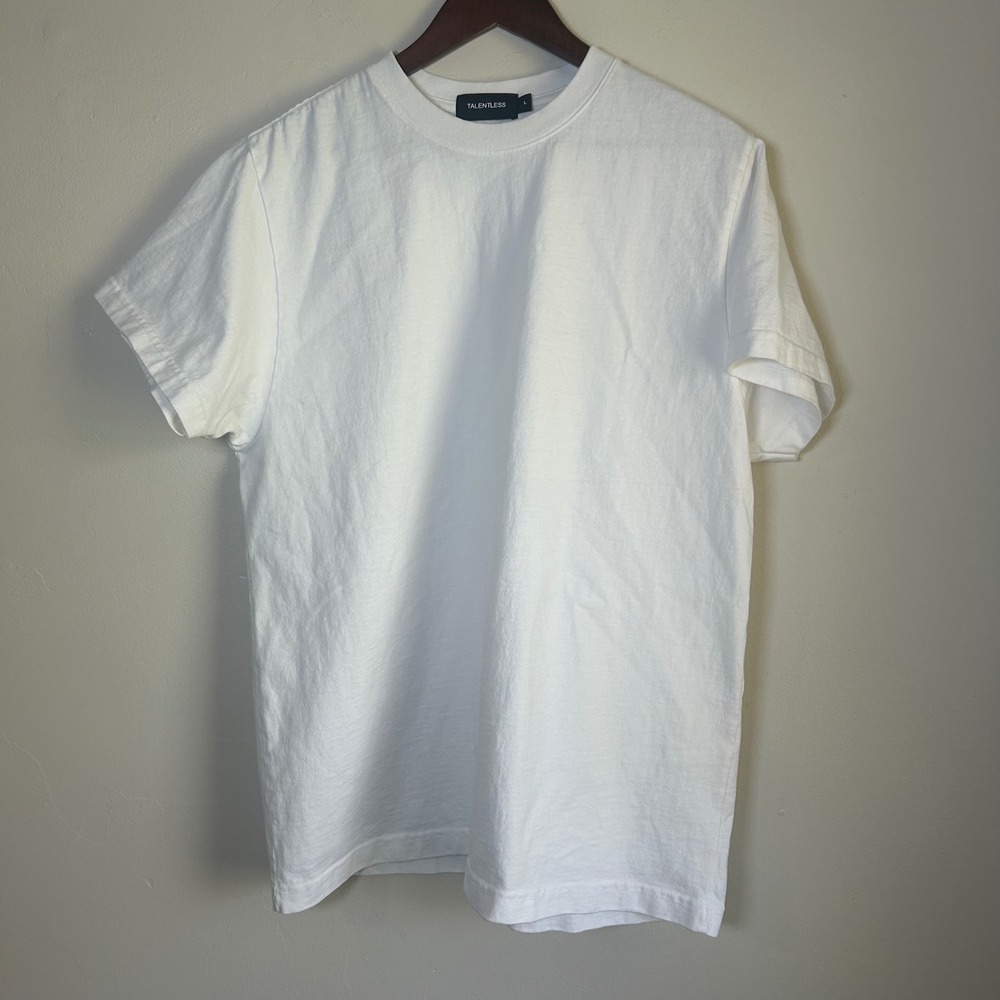 Talentless Heavyweight Core Crewneck Short Sleeve T-Shirt Size‎ Large White